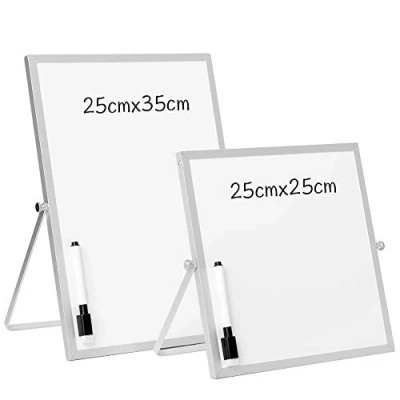 Afbeelding van DOEWORKS Klein magnetisch whiteboard desktop whiteboard, draagbaar droog uitwisbaar ezelherinneringsbord voor thuis, school, kantoor, 25 x cm