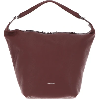 Afbeelding van COCCINELLE Leren Schoudertas Mintha Handbag Carruba Bruine