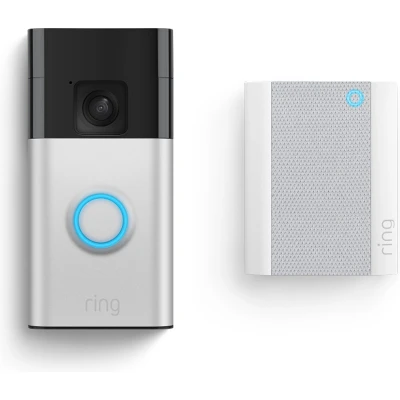 Afbeelding van Ring Battery Video Doorbell Zilver met Chime (2nd Gen) slimme deurbel batterij