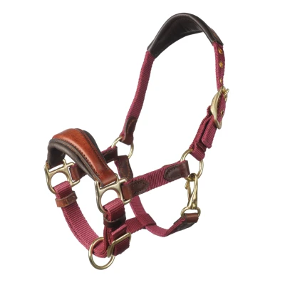 Afbeelding van MHS Combi Halster &quot;Design&quot; Shetland Bruin / Rood