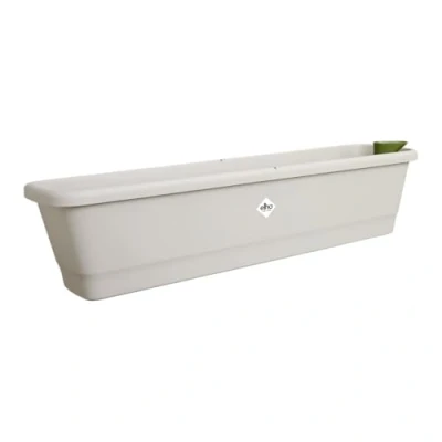 Afbeelding van Elho Noa Balkonbak XL voor Buiten Waterreservoir 100% Gerecycled Plastic L78 x B20 H17.8 cm Warm Grijs