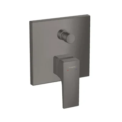 Afbeelding van Hansgrohe badmengkraan metropol 1 greeps inbouw met zekerheidscombinatie geborsteld zwart chroom 32546340