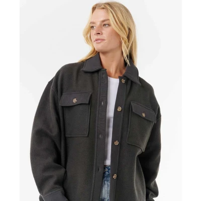 Afbeelding van Rip Curl High Tide Fleece Shacket Washed Black