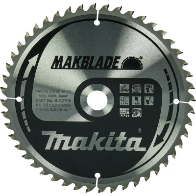 Afbeelding van Makita Zaagblad Hout 190X20x2,2 48T 5G B 32758