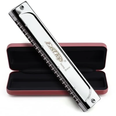 Afbeelding van Easttop 24 gaats professioneel tremolo mondharmonica T2406S muziekinstrument (C)