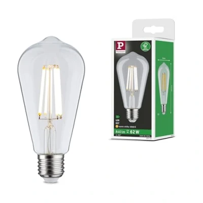 Afbeelding van Paulmann 29122 Eco Line filament 230 V LED kolf ST64 E27 840 lm 4 W 3000 K helder verlichtingsmiddel