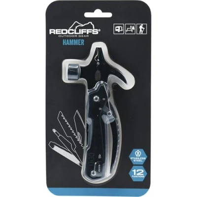 Afbeelding van Redcliffs Multi Tool hamer met 12 functies.