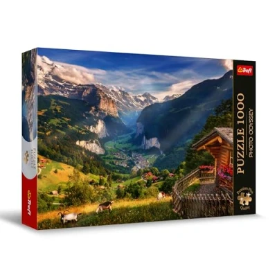 Afbeelding van Trefl Premium Plus Quality Puzzle Photo Odyssey: Lauterbrunnen vallei, Zwitserland 1000 stukjes, Unieke fotoserie, Perfect passende elementen, voor volwassenen en kinderen vanaf 12 jaar