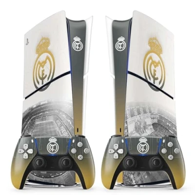 Afbeelding van sticker PS 5 voetbal, voor console en controller, Slim Digital Edition, Skin Madrid (2 controllers)
