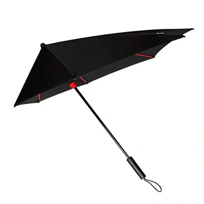 Afbeelding van Impliva stormparaplu STORMaxi handopening 100 cm zwart/rood