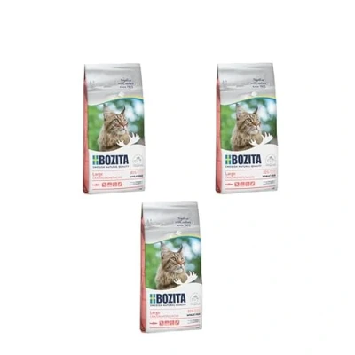 Afbeelding van Bozita Feline Large Salmon Wheat Free dubbelverpakking 3 x 400 g graanvrij droogvoer voor katten met zalm compleet voer volwassen biotine
