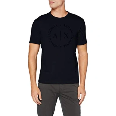 Afbeelding van Armani Exchange Tshirt print, Heren, Maat: XL, Navy blazer