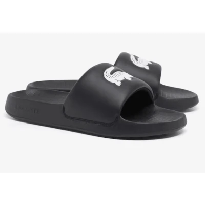 Afbeelding van Lacoste Jongens Badslipper Serve Slide Black/White ZWART 37