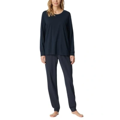 Afbeelding van Schiesser Schlafanzug SET Pyjama, Dames, Maat: 36, Dunkelblau