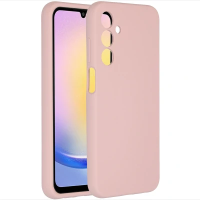 Afbeelding van Samsung Galaxy A25 Hoesje Siliconen en TPU (zacht) Accezz Softcase/Backcover Roze Telefoonhoesje