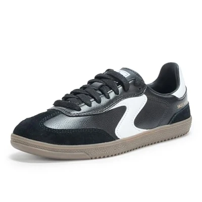 Afbeelding van Skechers Hotshot Sneakers laag, Dames, Maat: 39.5, Black/white Leer/ synthetisch
