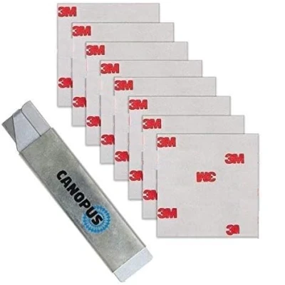 Afbeelding van CANOPUS 3M VHB RP25, 8 stuks, Vierkanten (38,1 mm x 38,1 mm), Extra sterke, Waterdichte zelfklevende pads, Dubbelzijdige montagetape van schuim,