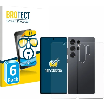 Afbeelding van BROTECT Screenprotector voor Samsung Galaxy S25 Ultra Enterprise Edition (Voor+Achter) Folie Beschermfolie transparant (6 Stuks)