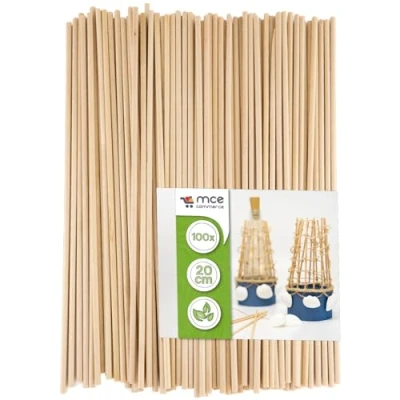 Afbeelding van Holzstäbe A5020100 rond beuken naturel, Ø 3 mm lengte 20 cm, 100 stuks, om te knutselen, modelbouw, doe het zelf handwerk, beukenhout, x cm