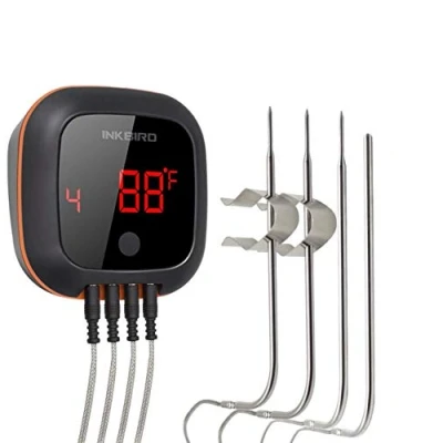 Afbeelding van INKBIRD IBT 4XS BBQ Thermometer Bluetooth, Vleesthermometer met 4 Probes en USB Oplaadbare Batterij voor Grillen,Koken Oven