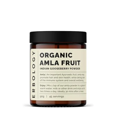 Afbeelding van 100% Biologische Amla Poeder 300g Indiase Kruisbes Immuniteitsondersteuning Huid en Haarregeneratie Rijk aan Vitamine C Rechtstreeks van de boerderij in India Rauw, Veganistisch Glutenvrij Niet GMO