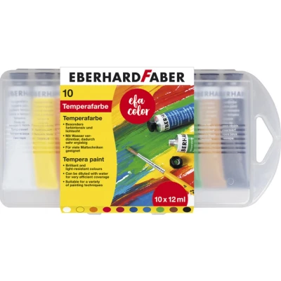 Afbeelding van Plakkaatverf EFA 10 kleuren tube a 12 ml