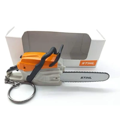 Afbeelding van Stihl Sleutelhanger met geluid in de vorm van een motorzaag, op batterijen