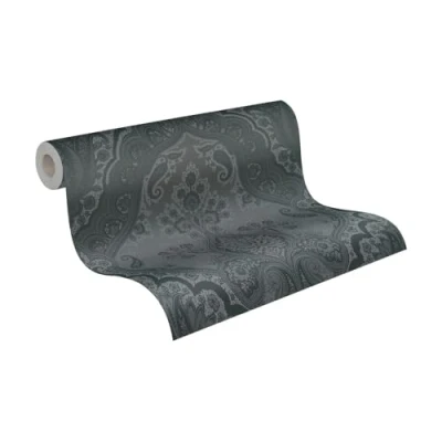 Afbeelding van CHIQUE ORNAMENTEN BEHANG Boho Stijl zwart donker grijs goud A.S. Création My Home Spa