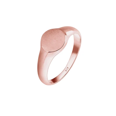 Afbeelding van Elli Ring dames zegelring mat trend in 925 Sterling zilver, 54 EU, Zonder