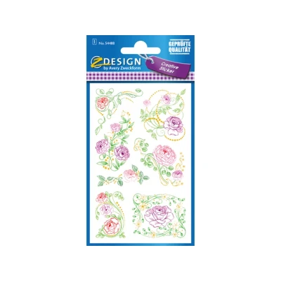 Afbeelding van Papieretiket Z design Creative pakje a 1 vel rozen