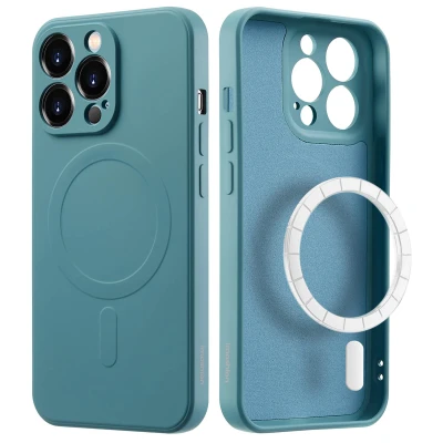 Afbeelding van Apple iPhone 14 Pro Max MagSafe Hoesje Siliconen en TPU (zacht) imoshion Softcase/Backcover Groen Telefoonhoesje