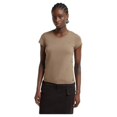 Afbeelding van G Star Eyben Tshirt basic, Dames, Maat: XS, Brindle