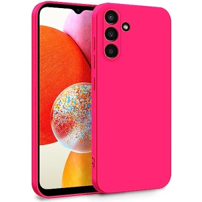 Afbeelding van MyGadget Beschermhoesje voor Samsung Galaxy A14 5G, zachte siliconen hoes met dubbele laag, beschermhoes camerabescherming en binnenvoering krasbestendig, roze magenta
