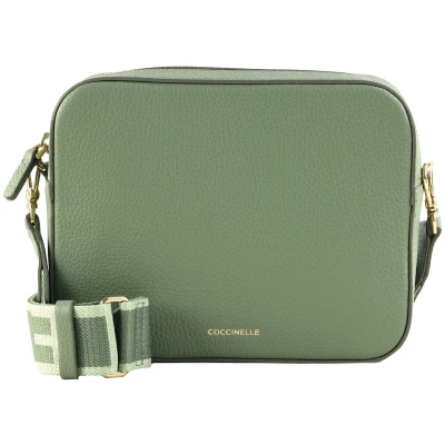 Afbeelding van COCCINELLE Leren schoudertas Tebe Crossover Bag Greenery groene