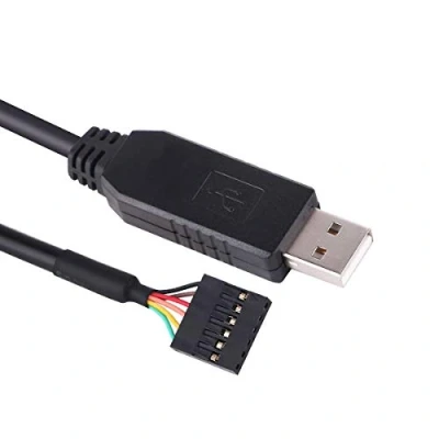 Afbeelding van 6ft USB RS232 naar TTL 3v3 6 Pin 1 &#039;&#039; Dupont UART Seriële Kabel FTDI Chip voor Windows Linux en Mac OS (3.3V, 6P_2.54 Header)