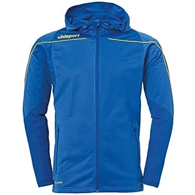 Afbeelding van Uhlsport Stream 22 Trainingsjas Met Capuchon Kind Azuur Blauw Limoen Geel Maat 128