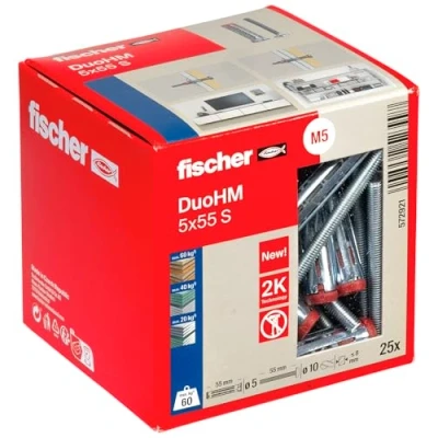 Afbeelding van Fischer DuoHM 5x55 S PH PZ Hollewandplug 55 mm 572921 25 stuk(s)