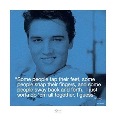 Afbeelding van Kunstdruk Elvis Presley iQuote All Together 40x40cm