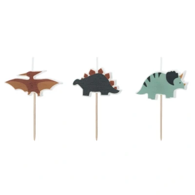 Afbeelding van Dino kaarsen set 3 stuks cm (sandra)