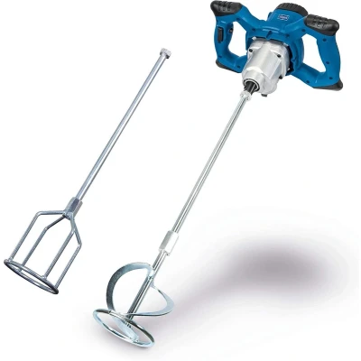 Afbeelding van Scheppach PM1400 roerwerk handmixer 1400 W vermogen M14 schroefdraad tot 700 min 1 2 versnellingsbak incl. mortel en kleurkrul