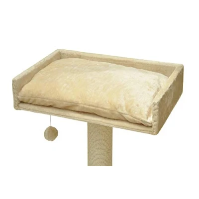 Afbeelding van nanook Ligplaats top voor kattenkrabpaal met kussen groot XXL 60x40 cm beige