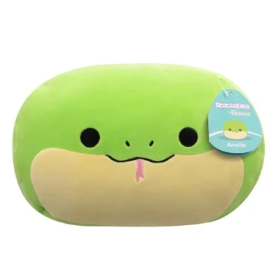 Afbeelding van Squishmallows SQCR06551 Amalie de slang 30 cm stapelbaar officiële Jazwares pluche, superzacht knuffeldier