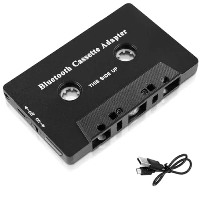 Afbeelding van cassette adapter, bluetooth audio autocassette autoadapter voor mobiele telefoon, tablet, autoradio