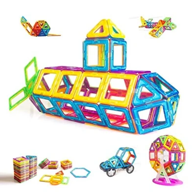Afbeelding van Condis Magnetische Bouwstenen 95Pcs Bouwblokken Magneet Speelgoed Magnetisch Constructie Magneten Blokken Bouwen Bouwset Blocks Cadeau voor Kinderen Jongen Meisje 3 4 5 6 7 Jaar