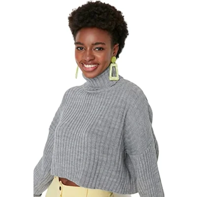 Afbeelding van Trendyol Trui Bruin Regular, Grijs, L