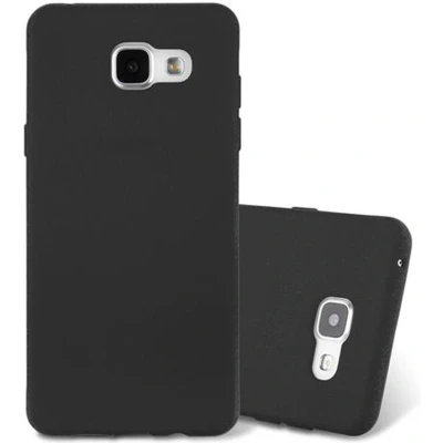 Afbeelding van Cadorabo Hoesje geschikt voor Samsung Galaxy A3 2016 in FROST ZWART Beschermhoes gemaakt van flexibel TPU silicone Case Cover