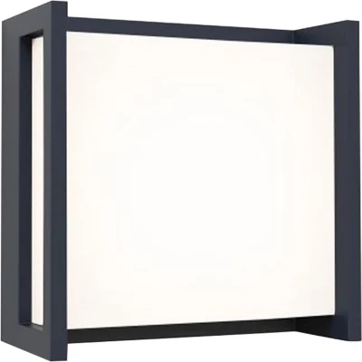 Afbeelding van LUTEC Qubo wandlamp voor buiten LED 4000K Donkergrijs
