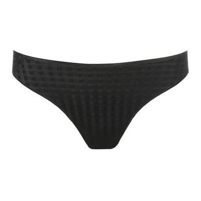 Afbeelding van Marie Jo dames Avero slip met ruitdessin in de kleur Zwart, maat: 38
