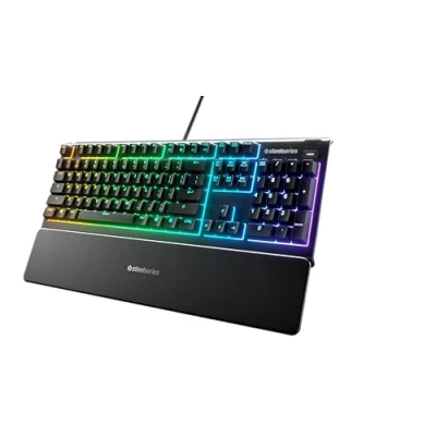 Afbeelding van SteelSeries Apex 3 Gaming Toetsenbord 10 zone RGB verlichting Premium magnetische polssteun Amerikaanse (QWERTY) Layout