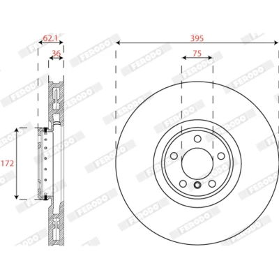 Afbeelding van Ferodo Remschijven DDF2041LVC 1